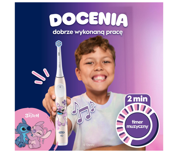 Oral-B Szczoteczka magnetyczna iO Kids Stitch (6+ etui róż) - 1601545 - zdjęcie 9